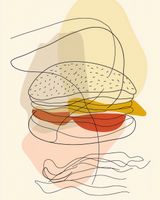 Plakat 40x50cm Cieniutki Burger