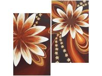 60X60CM WIRUJĄCE KWIATY DWU OBRAZ ŚCIAN