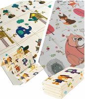 MATA EDUKACYJNA DLA DZIECI PIANKOWA DWUSTRONNA DO ZABAWY DLA DZIECI 200X180