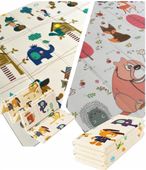 MATA EDUKACYJNA DLA DZIECI PIANKOWA DWUSTRONNA DO ZABAWY DLA DZIECI 200X180