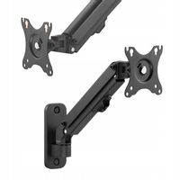 UCHWYT ŚCIENNY NA MONITOR POJEDYNCZY STANDARD VESA REGULOWANE RAMIĘ 17-27"
