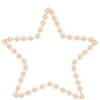 Świąteczna dekoracja w kształcie gwiazdy, 48 LED, ciepła biel