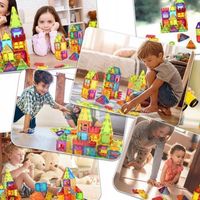 Klocki Magnetyczne 60 szt. Panele Konstrukcyjne dla Dzieci