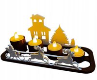 Świecznik Boże Narodzenie ozdoba Adwent podgrzewacze led