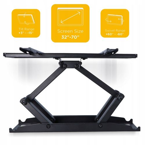 UCHWYT TELEWIZORA WIESZAK TV 32-70'' OBROTOWY RUCHOMY ŚCIENNY UNIWERSALN 0F na Arena.pl