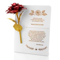 Wieczna Róża Prezent na Pożegnanie Odejście Koleżanki z Pracy dla Emerytki