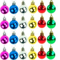 BOMBKI CHOINKOWE KOLOROWE NA CHOINKĘ BOMBKA ZESTAW 24 SZT 3CM OZDOBY RETRO