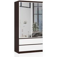 Szafa do sypialni, 2 szuflady, lustro, DORMI, 90x51x180 cm, | TYLETEGOTU