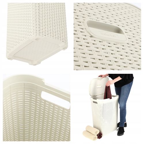 Curver 189207 kosz na bieliznę Natural Style, 60L na Arena.pl