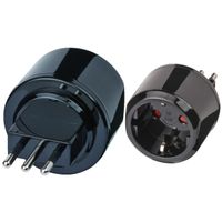 2X ADAPTER PODRÓŻNY PRZEJŚCIÓWKA WTYCZKA GNIAZDO GNIAZDKA WŁOCHY BRENNENSTU