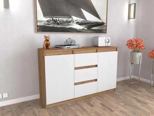 Komoda WOTAN BIALA z szufladami Duza Szafka AGA 120cm do Sypialni na Arena.pl