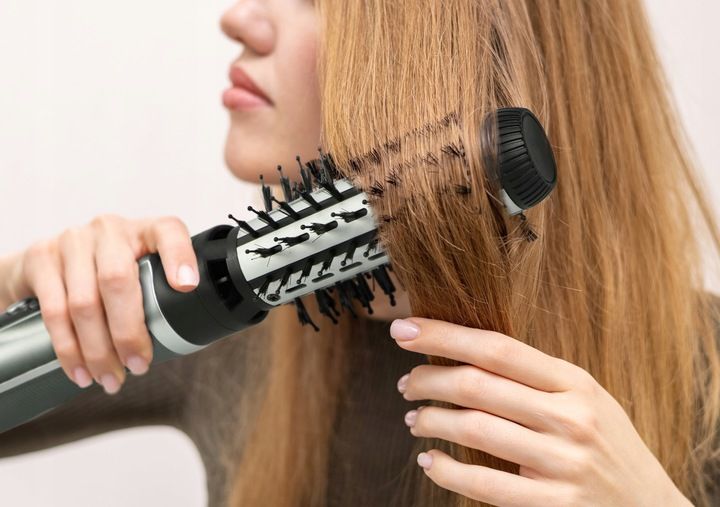 Suszarko Lokówka Szczotka do Włosów Obrotowa 4w1 Krexus Jonizacja Zestaw zdjęcie 4