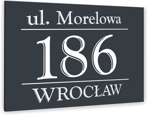 Tabliczka Tablica ADRESOWA ALUMINIOWA z wkrętami na Arena.pl