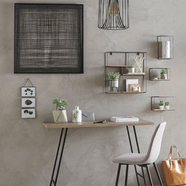 Zestaw 4 półek Ally czarne/ naturalne zdjęcie 2