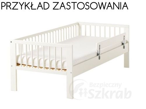 Barierka ochronna do łóżka biała na Arena.pl