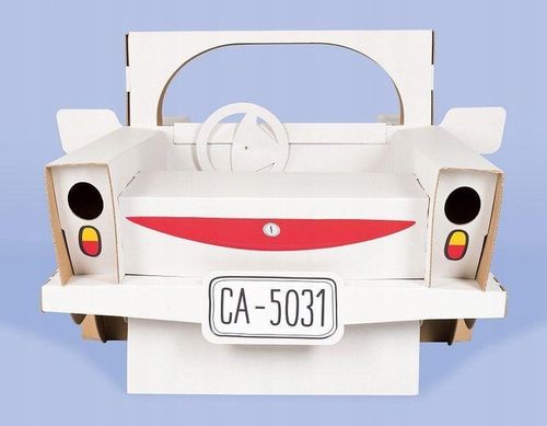 Samochód duży kartonowy z naklejkami na Arena.pl