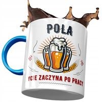 Kubek Błękitny Dla Poli Koleżanki Przyjaciółki Z Nadrukiem Ze Zdjęciem