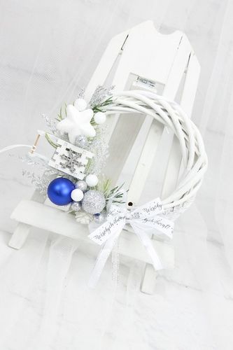 Wianek świąteczny na drzwi ozdoba stroik KOLORY na Arena.pl