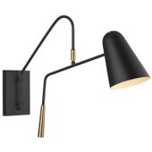 Loftowa LAMPA ścienna Simon FE-SIMON1 Elstead FEISS metalowa OPRAWA regulowany kinkiet mosiądz czarny
