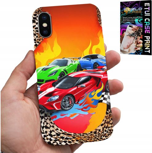 ETUI DO IPHONE XS MAX - DLA DZIECI, SAMOCHODY WYŚCIGOWE + SZKŁO na Arena.pl