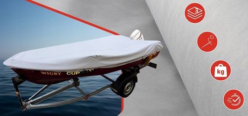 Pokrowiec plandeka osłona przykrycie na łódź łódkę wędkarską 110g 330-360 na Arena.pl