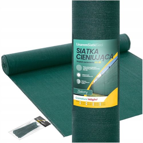 Siatka Cieniująca 1,5x25m Maskująca osłona mata na ogrodzenie płot 90% na Arena.pl