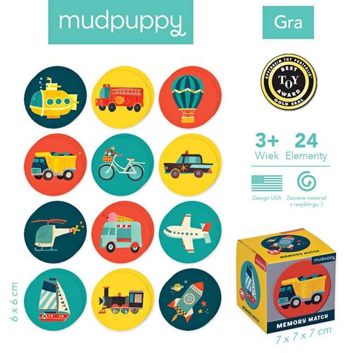 Mudpuppy Gra Mini Memory Środki transportu na Arena.pl