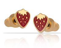 kolczyki truskawki na sztyfcie (p15/kds/12au)