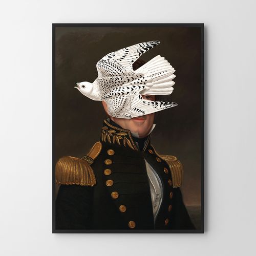 Plakat portret pop art generał 21x29,7 cm A4 na Arena.pl