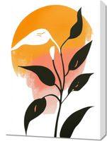 Obraz 50x70cm Półksiężyc Minimalistyczny , Wnętrza Styl Skandynawski, Boho