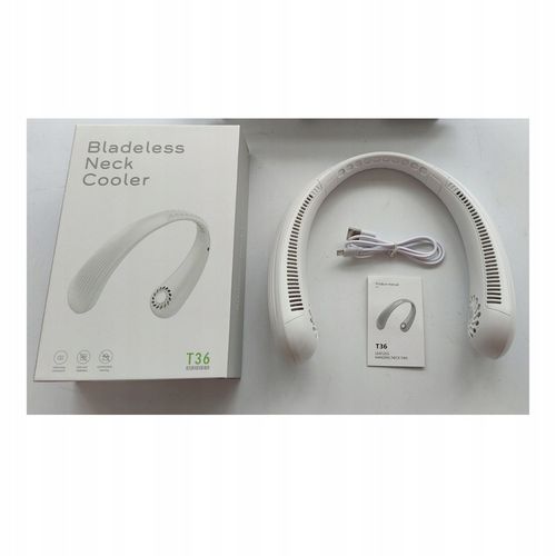 PRZENOŚNY WENTYLATOR WIATRAK NA SZYJĘ USB TRZY REGULOWANE PRĘDKOŚCI 3000mAh na Arena.pl