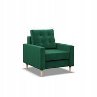 FOTEL BLANK ZIELONY Wygodny Elegancki BONELL KRONOS VELVET