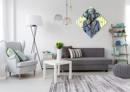 Zegar Ścienny - Słoń Elegant  - 60X60 Cm - C3Ad60X60-3209 na Arena.pl