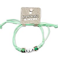 Bransoletka z imieniem Ala - miętowa