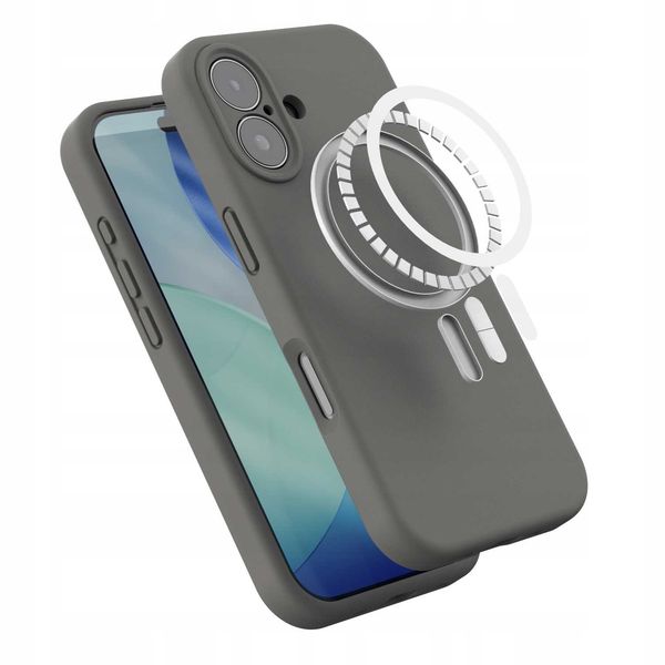 Spacecase Silicone Mag Iphone 17 Gray zdjęcie 6