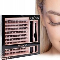 GLOVIS Rzęsy Bondingowe Zestaw do Samodzielnej Aplikacji + Klej do Rzęs DIY