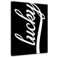 OBRAZ MŁODZIEŻOWY Napis Lucky Typografia