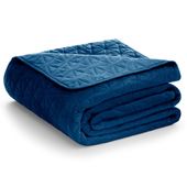 Narzuta velvetowa Laila 170x270 Granatowa AmeliaHome