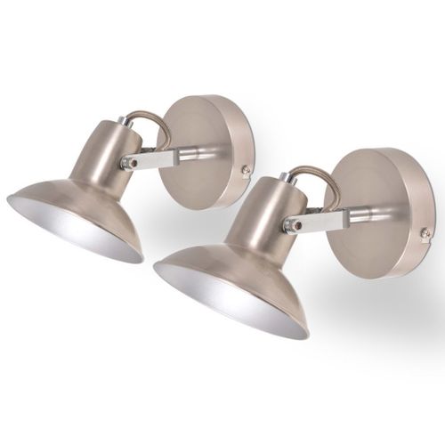 Lampy Ścienne Na 2 Żarówki E14, 2 Szt., Srebrne na Arena.pl