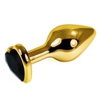 gold heart plug black