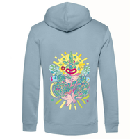 bluza z kapturem lord haze / unikatowe bonga - błękitna - rozmiar: s