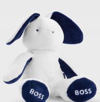 HUGO BOSS Przytulanka dla niemowląt ze sztucznego futra z haftowanym logo