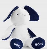 HUGO BOSS Przytulanka dla niemowląt ze sztucznego futra z haftowanym logo