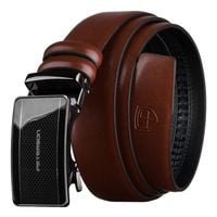 brązowy pasek męski z automatyczną  ze skóry naturalnej - peterson 135