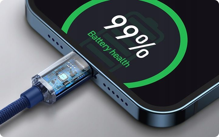 WZMACNIANY KABEL PRZEWÓD BASEUS USB DO IPHONE PD 2M SZYBKIE ŁADOWANIE 20W zdjęcie 10