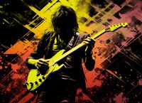 Plakat 55x40cm Gitarowa Pasja Na Elektryku