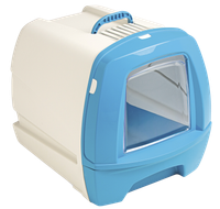 Kuweta dla kota PURRPRIVACY zamykana filtr i łopatka błękitna 50x40x42cm PP