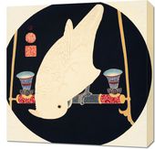 Obraz 60x60cm A White Macaw, Jakuchu Japoński Vintage
