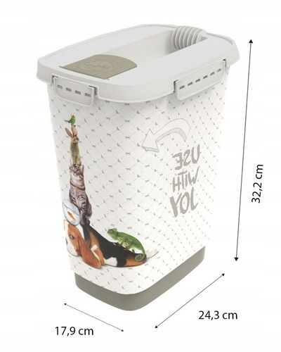 POJEMNIK NA KARMĘ Z DOZOWNIKIEM 10 L 8kg Rotho na Arena.pl