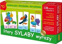 Gra planszowa litery sylaby wyrazy edukacyjna Adamigo